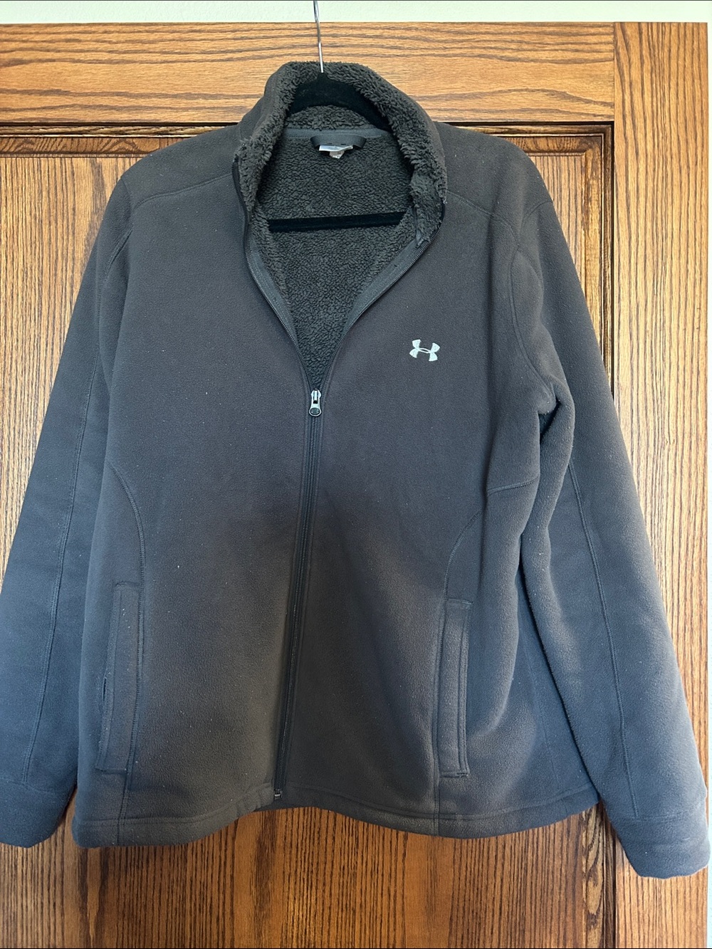 Under Armour Women's Black Full-Zip Sherpa-Lined Jacket